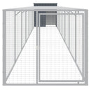 hønsehus med løbegård 110x813x110 cm galvaniseret stål antracit