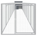 hønsehus m. løbegård 110x1017x110 cm galvaniseret stål antracit