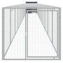 hønsehus m. løbegård 110x1221x110 cm galvaniseret stål antracit