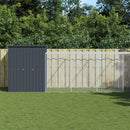 hønsehus med løbegård 165x659x181 cm galvaniseret stål antracit
