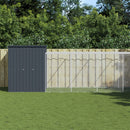 hønsehus med løbegård 165x863x181 cm galvaniseret stål antracit