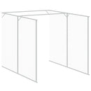 hønsehus m. løbegård 165x1271x181 cm galvaniseret stål antracit