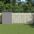 hønsehus med løbegård 165x863x181 cm galvaniseret stål lysegrå