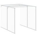 hønsehus med løbegård 165x1067x181 cm galvaniseret stål lysegrå