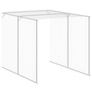 hønsehus med løbegård 165x1271x181 cm galvaniseret stål lysegrå