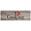 køkkentæppe 60x180 cm Cooking-design vaskbart velour grå