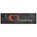køkkentæppe 45x150 cm Cooking-design vaskbart velour sort