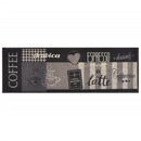 køkkentæppe 60x180 cm Coffee Black-design vaskbart velour