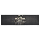 køkkentæppe 45x150 cm Kitchen Black-design vaskbart velour