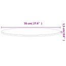 bordplade Ø70x1,5 cm rund massivt bøgetræ