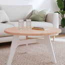 bordplade Ø80x2,5 cm rund massivt bøgetræ
