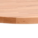 bordplade Ø60x2,5 cm rund massivt bøgetræ