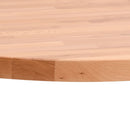 bordplade Ø80x2,5 cm rund massivt bøgetræ