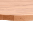bordplade Ø90x4 cm rund massivt bøgetræ