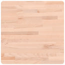 bordplade 50x50x2,5 cm firkantet massivt bøgetræ
