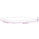 bordplade 50x50x2,5 cm firkantet massivt bøgetræ