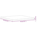 bordplade 70x70x4 cm firkantet massivt bøgetræ