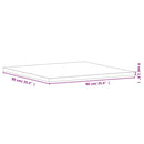 bordplade 90x90x4 cm firkantet massivt bøgetræ