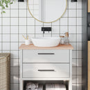 bordplade til badeværelse 80x40x2,5 cm massivt bøgetræ
