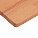 bordplade til badeværelse 80x40x2,5 cm massivt bøgetræ