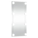 vægspejl med LED-lys 30x60 cm rektangel glas
