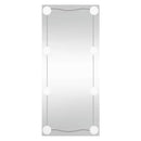 vægspejl med LED-lys 30x80 cm rektangel glas