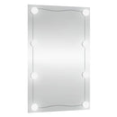 vægspejl med LED-lys 40x60 cm rektangel glas