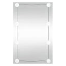 vægspejl med LED-lys 50x80 cm rektangel glas