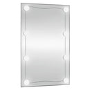 vægspejl med LED-lys 50x80 cm rektangel glas