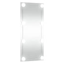 vægspejl med LED-lys 50x100 cm rektangel glas