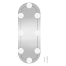 vægspejl med LED-lys 15x40 cm oval glas