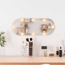 vægspejl med LED-lys 20x50 cm oval glas