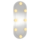 vægspejl med LED-lys 20x50 cm oval glas