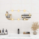 vægspejl med LED-lys 35x70 cm oval glas