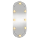 vægspejl med LED-lys 35x70 cm oval glas