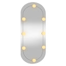 vægspejl med LED-lys 35x80 cm oval glas