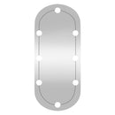 vægspejl med LED-lys 35x80 cm oval glas