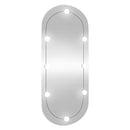 vægspejl med LED-lys 40x90 cm oval glas