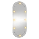 vægspejl med LED-lys 45x100 cm oval glas