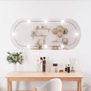 vægspejl med LED-lys 45x100 cm oval glas