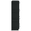 spejlskab med LED-lys 70x16,5x60 cm sort