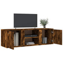 tv-bord 120x34x37 cm konstrueret træ røget egetræsfarve