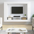 tv-møbel 152x22x113 cm konstrueret træ hvid