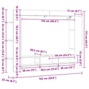 tv-møbel 152x22x113 cm konstrueret træ sonoma-eg