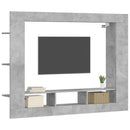 tv-møbel 152x22x113 cm konstrueret træ betongrå
