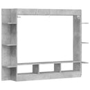 tv-møbel 152x22x113 cm konstrueret træ betongrå