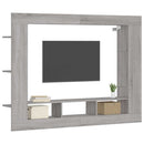 tv-møbel 152x22x113 cm konstrueret træ grå sonoma-eg