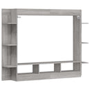 tv-møbel 152x22x113 cm konstrueret træ grå sonoma-eg