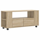 tv-bord 102x34,5x43 cm konstrueret træ sonoma-eg