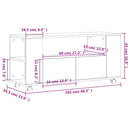 tv-bord 102x34,5x43 cm konstrueret træ grå sonoma-eg